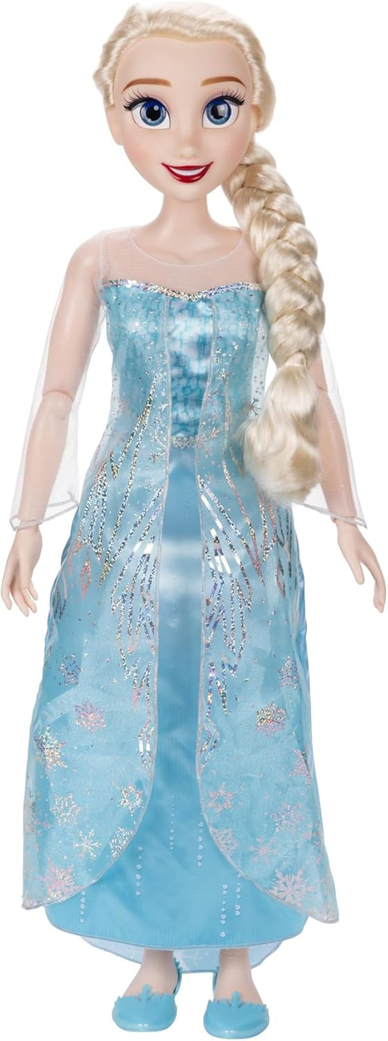 Muñeca gigante Disney Frozen Playdate Elsa de 80 cm de Jakks Pacific Muñeca totalmente articulada con 11 puntos de articulación Incluye cepillo para el pelo y accesorios