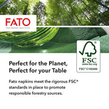 Fato, Servilletas de Papel Desechables, Ideales para Almuerzos Informales y Buffets, Paquete de 50 Servilletas, Tamaño 33X33, Plegadas en 4, 2 Capas, Tórtola, Papel de Celulosa 100% Pura, Certificado Fsc