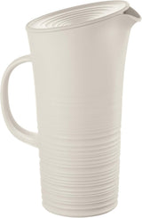 Guzzini - Tierra, Jarra con Tapa - Blanco Leche, 18,7 x 13,4 x 10 x h26,9 cm | 1800 cc - 181701156, blanco