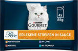 Comida húmeda para gatos Gourmet Perle Select Strips, mezcla variada, paquete de 12 (12 x 4 sobres de 85 g cada uno)