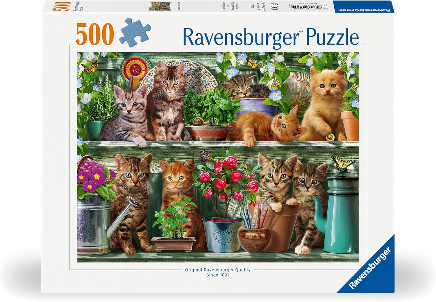 Ravensburger Puzzle 12000205 - Katzen Im Regal - Puzzle de 500 piezas para adultos y niños mayores de 10 años, puzzle de animales con motivo de gato Puzzle Naty Shop