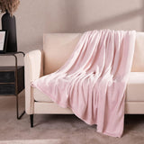 Brentford's Manta Polar De Franela, Extra Suave, Grande, Esponjosa, Cálida, Colcha para Dormitorio, Cama Individual, Sofá, Sofá, Rosa Rubor - 120 X 150 Cm Camas y Mantas Beuche den Brentfords-Store