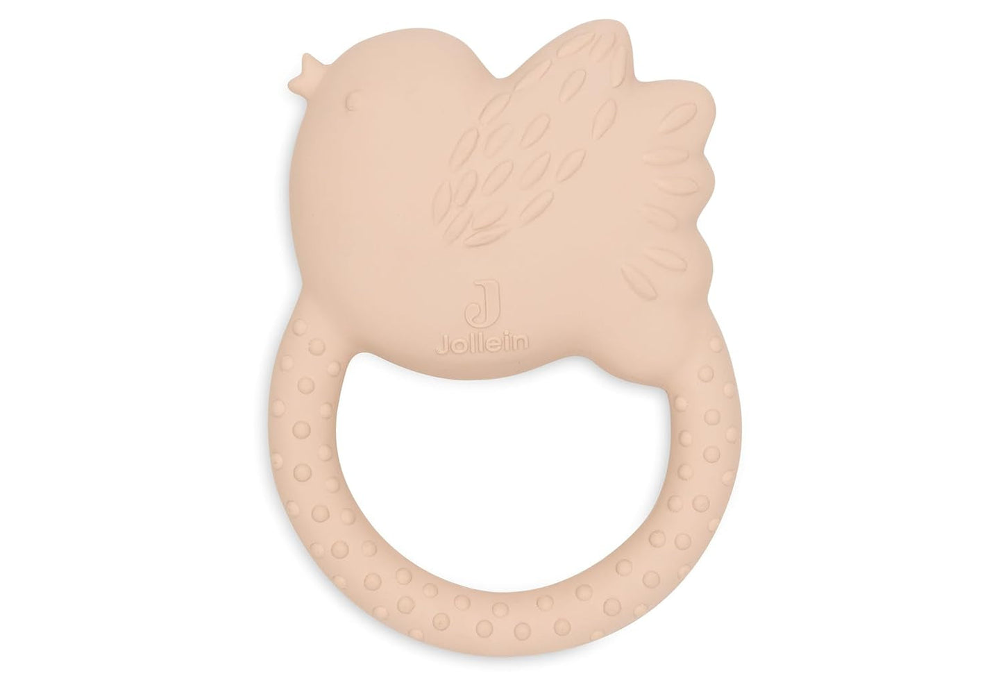 Jollein Mordedor de caucho natural para bebé - Hermosos pájaros - Mordedor para bebé - Ayuda para la dentición - Inofensivo y libre de BPA - Juguete para bebé