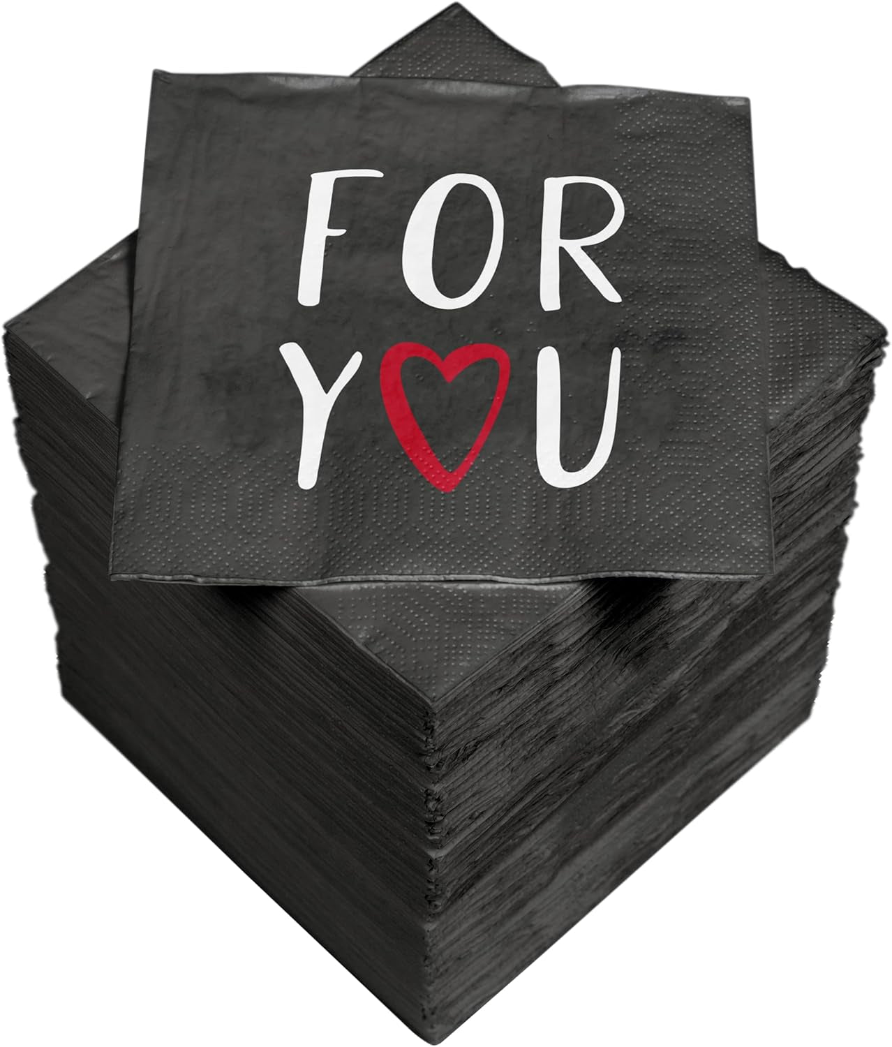 Servilletas de cóctel HEKU 'Schön Dass Du Da Bist', 3 capas, 25X25Cm, 150 piezas I Diseño elegante I Ideal para celebraciones I Prácticamente embalado