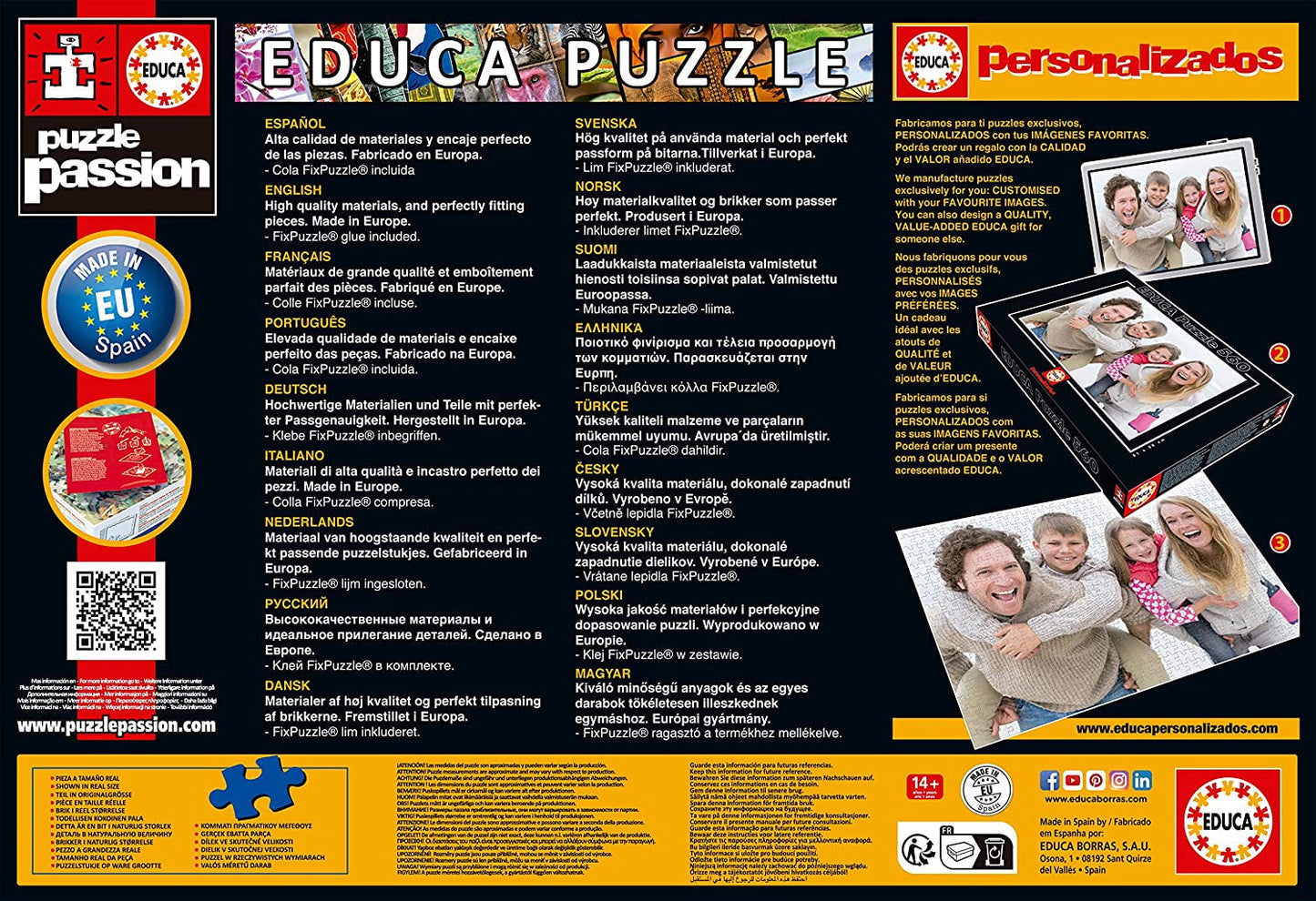 Educa - Puzzle 2000 piezas para adultos | Monumentos de Europa, puzzle 2000 piezas para adultos y niños a partir de 14 años, Atracciones turísticas (17697) Puzzle Naty Shop