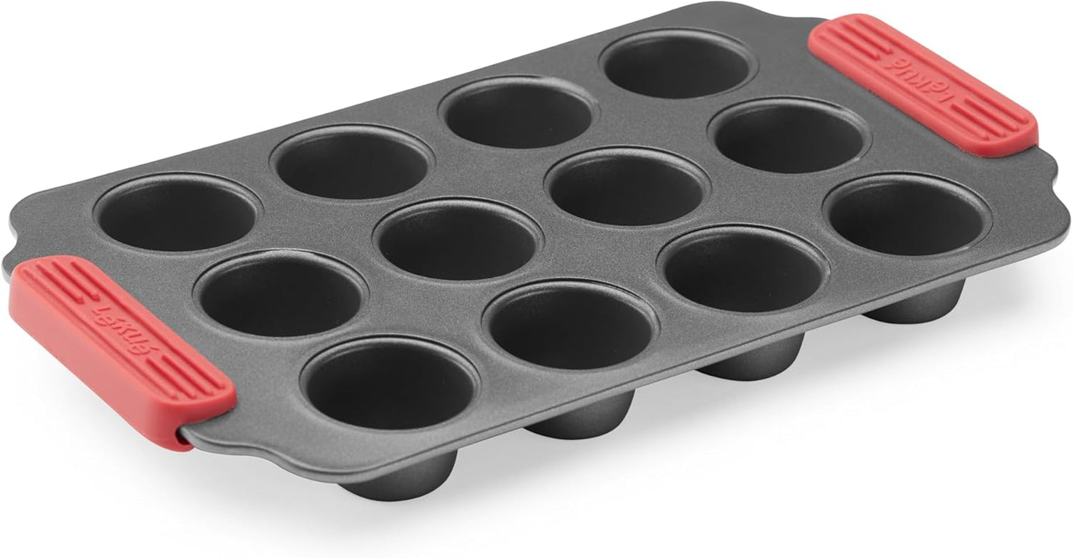 Lékué Muffin-Backform, Antihaftbeschichte, Metall, 6 moldes y bandejas Mulden Naty Shop Mini Muffins