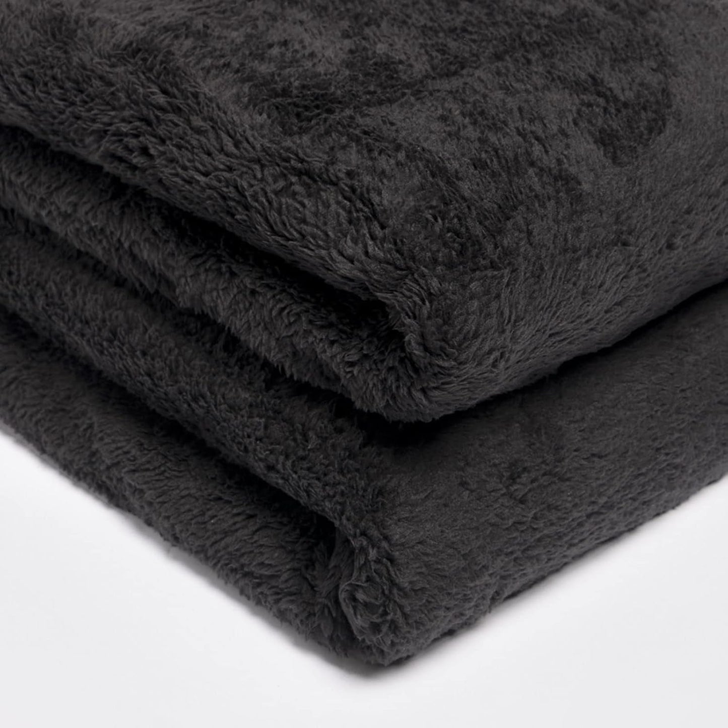 Brentford's Teddy - Manta polar para cama grande, felpa, muy suave, cálida, para sofá cama, color negro - 150 x 200 cm Camas y mantas Besuche den Brentfords-Store