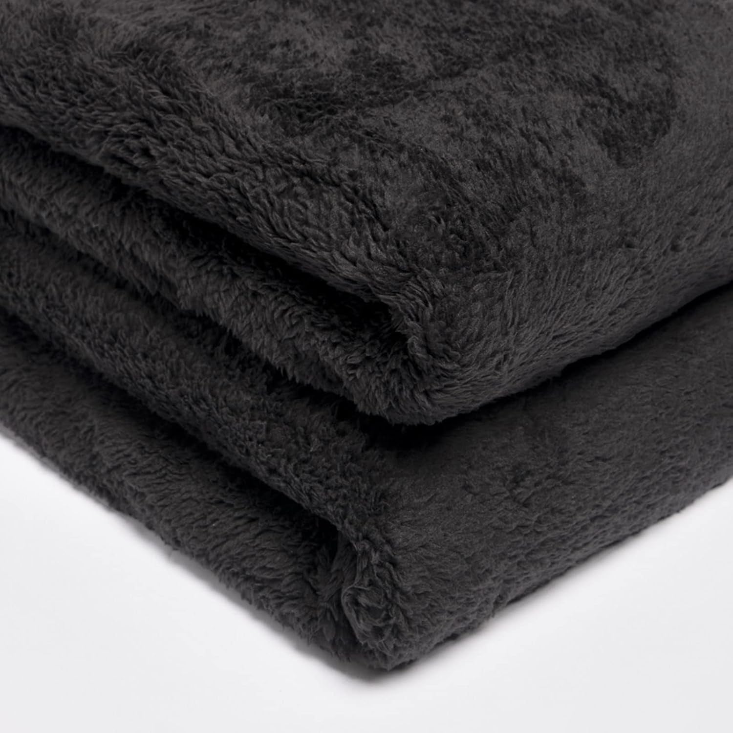 Brentford's Teddy - Manta polar para cama grande, felpa, muy suave, cálida, para sofá cama, color negro - 150 x 200 cm Camas y mantas Besuche den Brentfords-Store