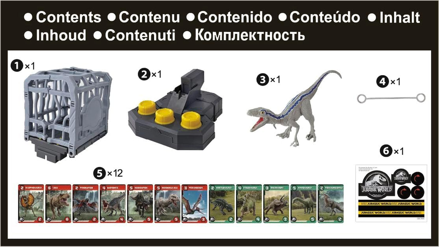 EPOCH Games, Jurassic World - Cage Breaker, 7523, juguete de dinosaurio, juego de mesa para niños a partir de 4 años