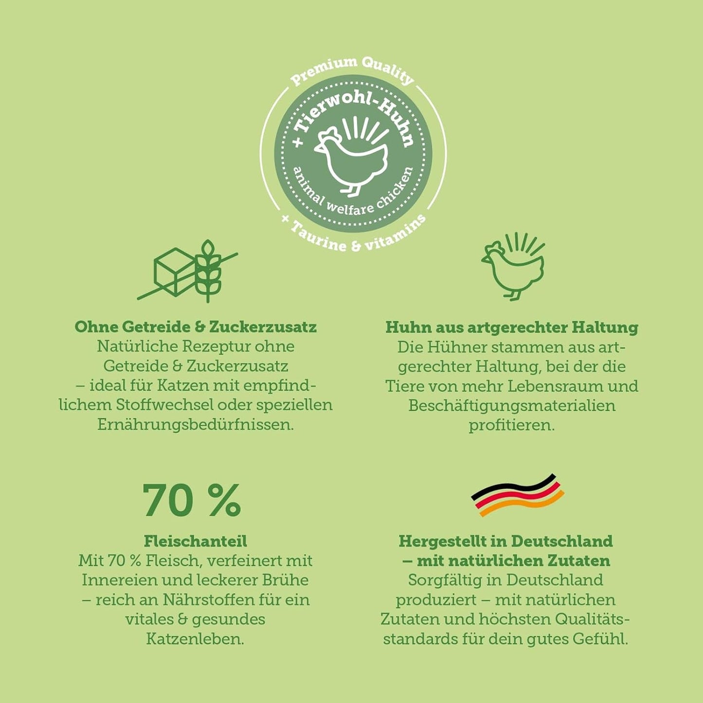 MERA Gatos Naturaleza Insecto Premium Katzenfutter Nass 12x85g | sin Zucker y Getreide| Nachhaltig & mit viel Insektenprotein | Katzennassfutter adulto