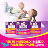 Pañales Pampers Progressi & Fit Prime Midi, formato corto, 162 pañales, talla 3 (4-9 kg), suscripción online al gimnasio durante 1 mes de regalo