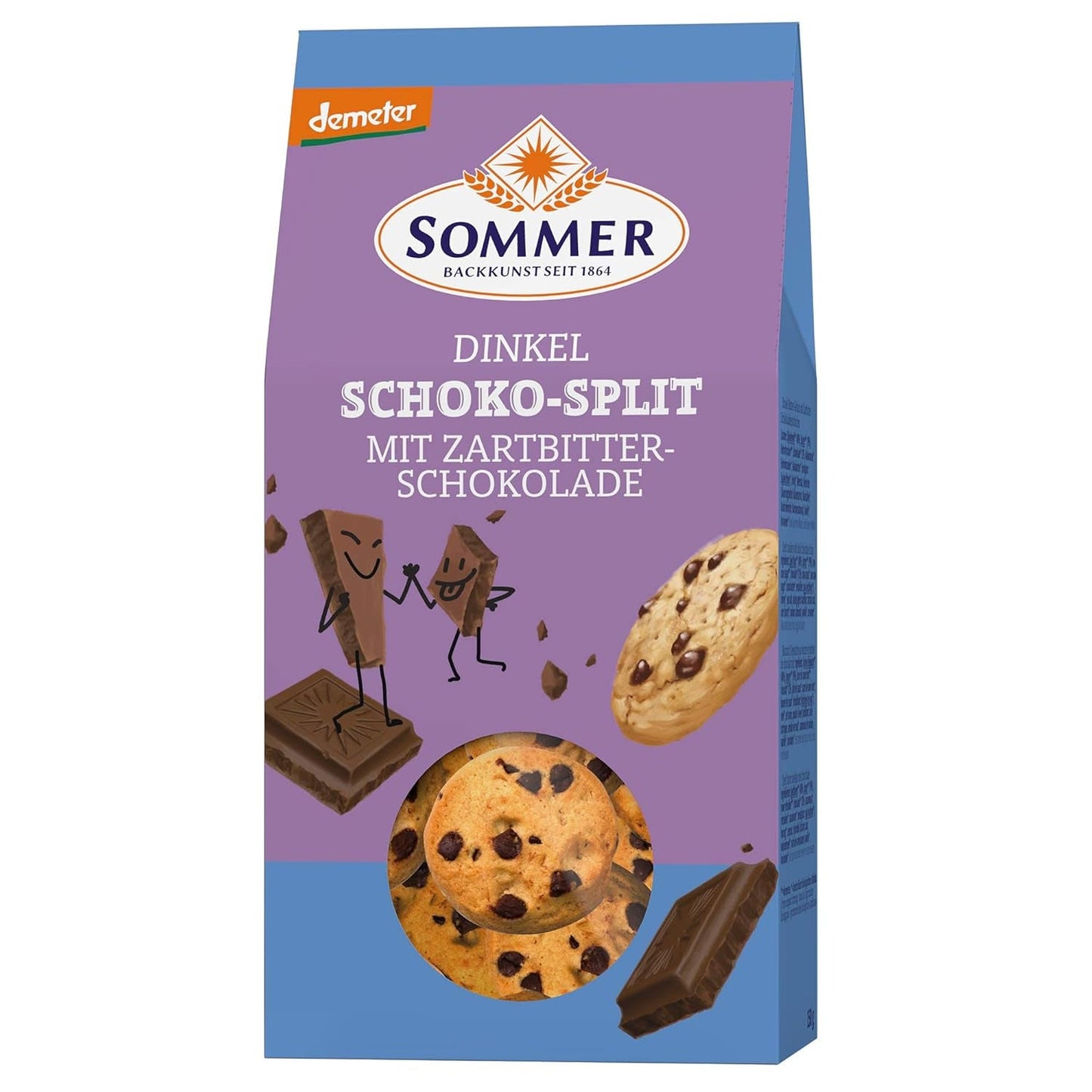 SOMMER CABLE Chocolate de espelta partido con chocolate negro, 150 g