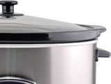 Beper BC.510 Olla de Cocción Lenta, 280 W, 4,5 litros, Vitrocerámica, Negra y Acero Olla de Cocción Lenta Naty Shop