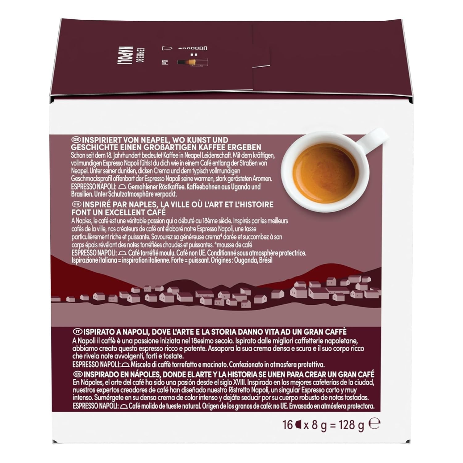 NESCAFÉ DOLCE GUSTO Inspirazione Italiana Espresso Napoli Kaffeekapseln Paquete de 3 (3 x 16 Kapseln)
