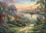 Schmidt Spiele 58785 Thomas Kinkade, Puerto de Nueva Inglaterra, Puzzle de 1000 Piezas, Puzzle de Colores Naty Shop