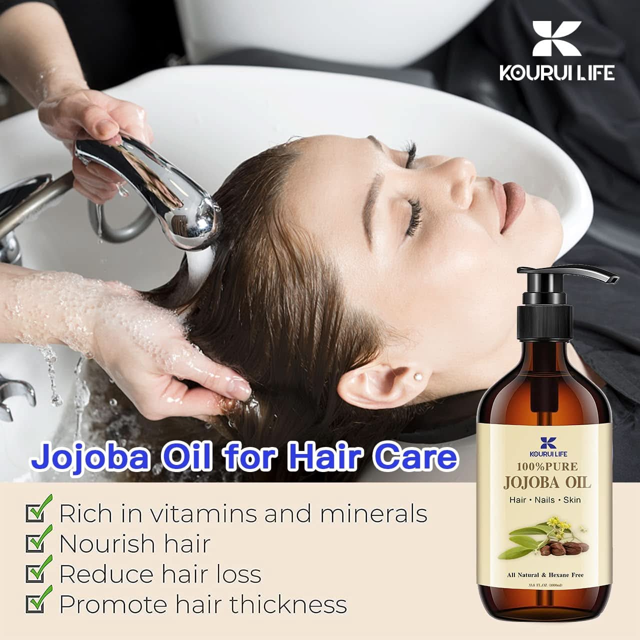 Aceite de jojoba ecológico 1 litro, 100% puro Cosmética y Belleza Naty Shop
