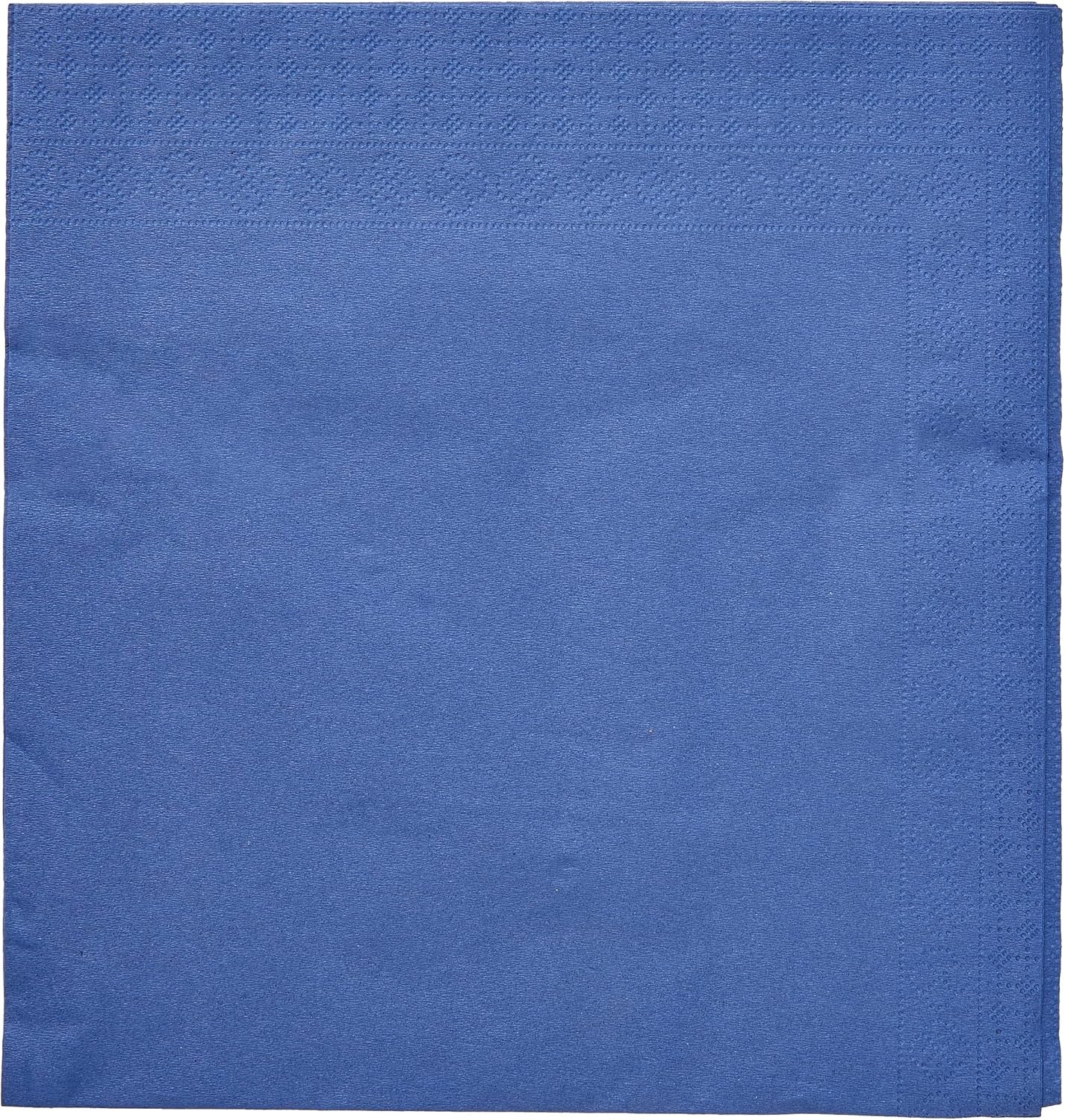 SER4230239 Servilleta 40 X 40, 2 capas, pliegue 1/4, 100 servilletas, 2 capas, borde liso, azul