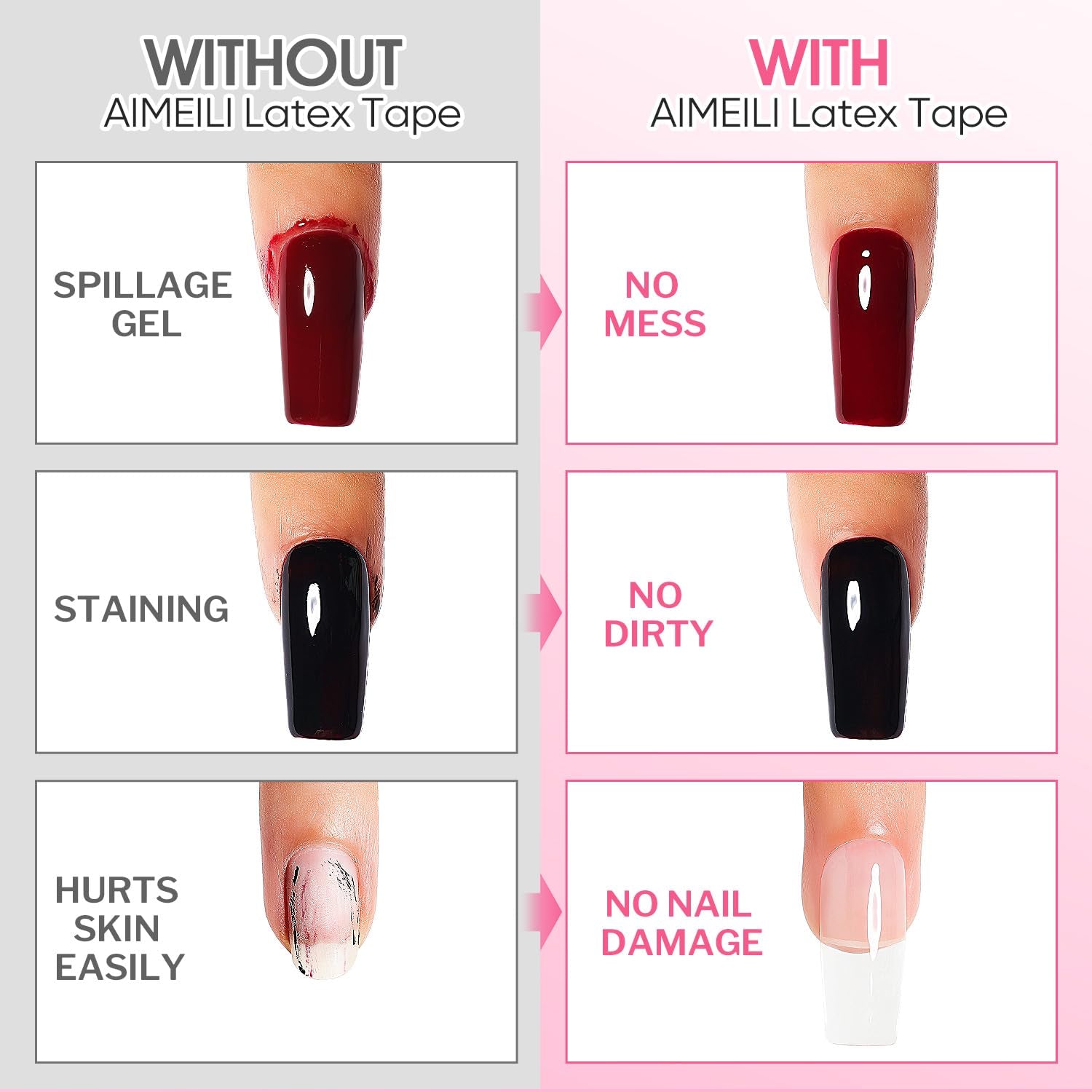 AIMEILI Cinta Despegable De Látex Nagelleck Korrektor Hautschutz Fingerschutz Para Nail Art Palisade Geruchlos Weiß 15Ml