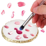 Maniküre Gemalt Palette Nail Art Palette Kunstharz Nagelkunst Nail Art Make up Paletten Nagelmalerei Display Fach Kosmetik Mischwerkzeuge (blanco)