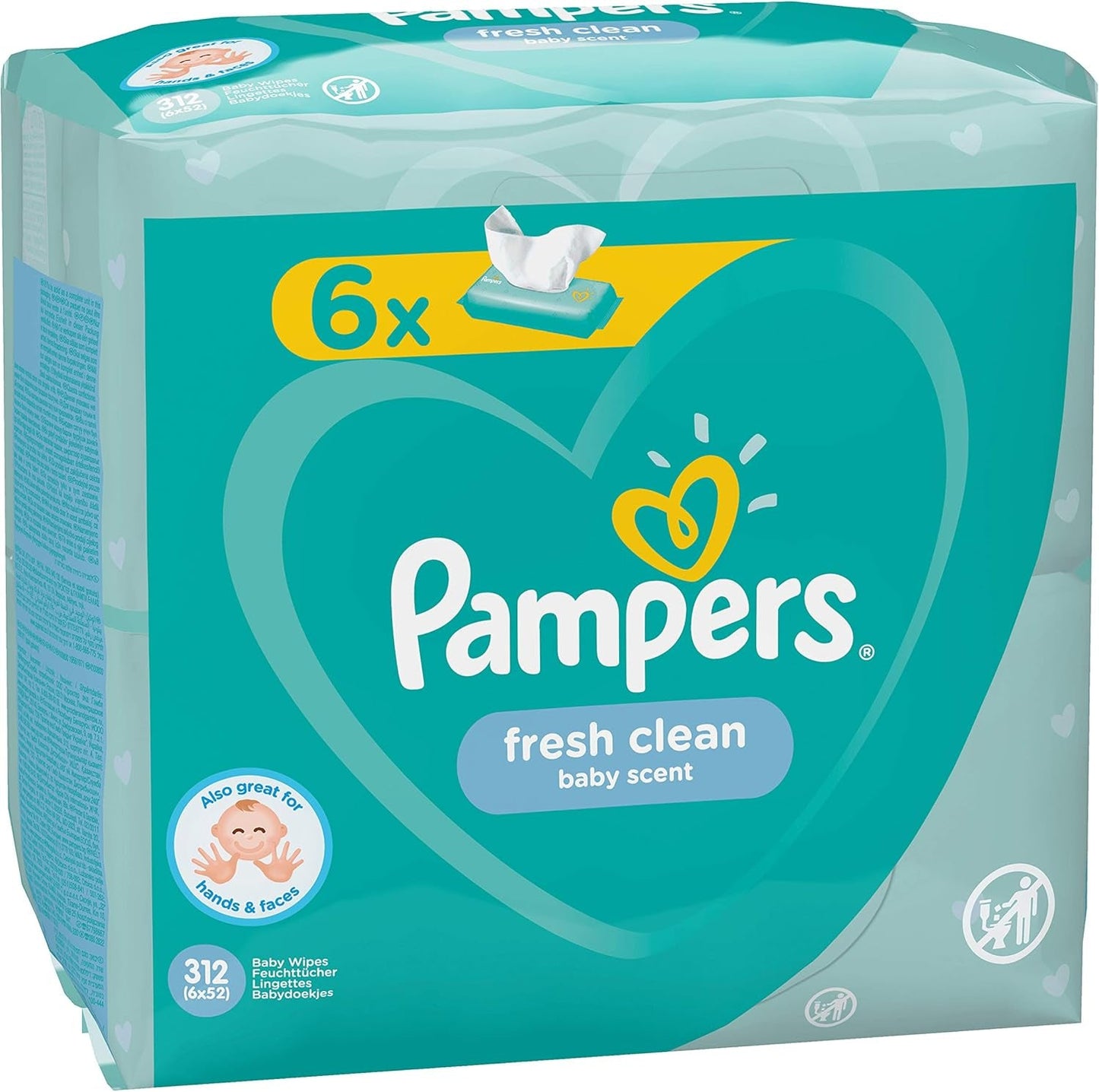 Pampers 81688049 Toallitas para bebé Fresh Clean, color blanco