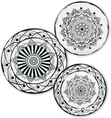 Excelsa Boheme Noir Juego de platos, 18 piezas, Porcelana, Schwarz