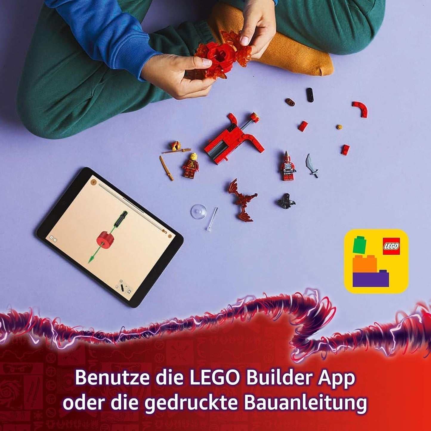 LEGO NINJAGO Spinjitzu Spinner Dragón de Kai - Juguete Ninja de Acción con 2 Minifiguras - Juego pequeño para niños - Idea de regalo para niños y niñas de 6 años en adelante 71823 Juegos de construcción Besuche den LEGO-Store