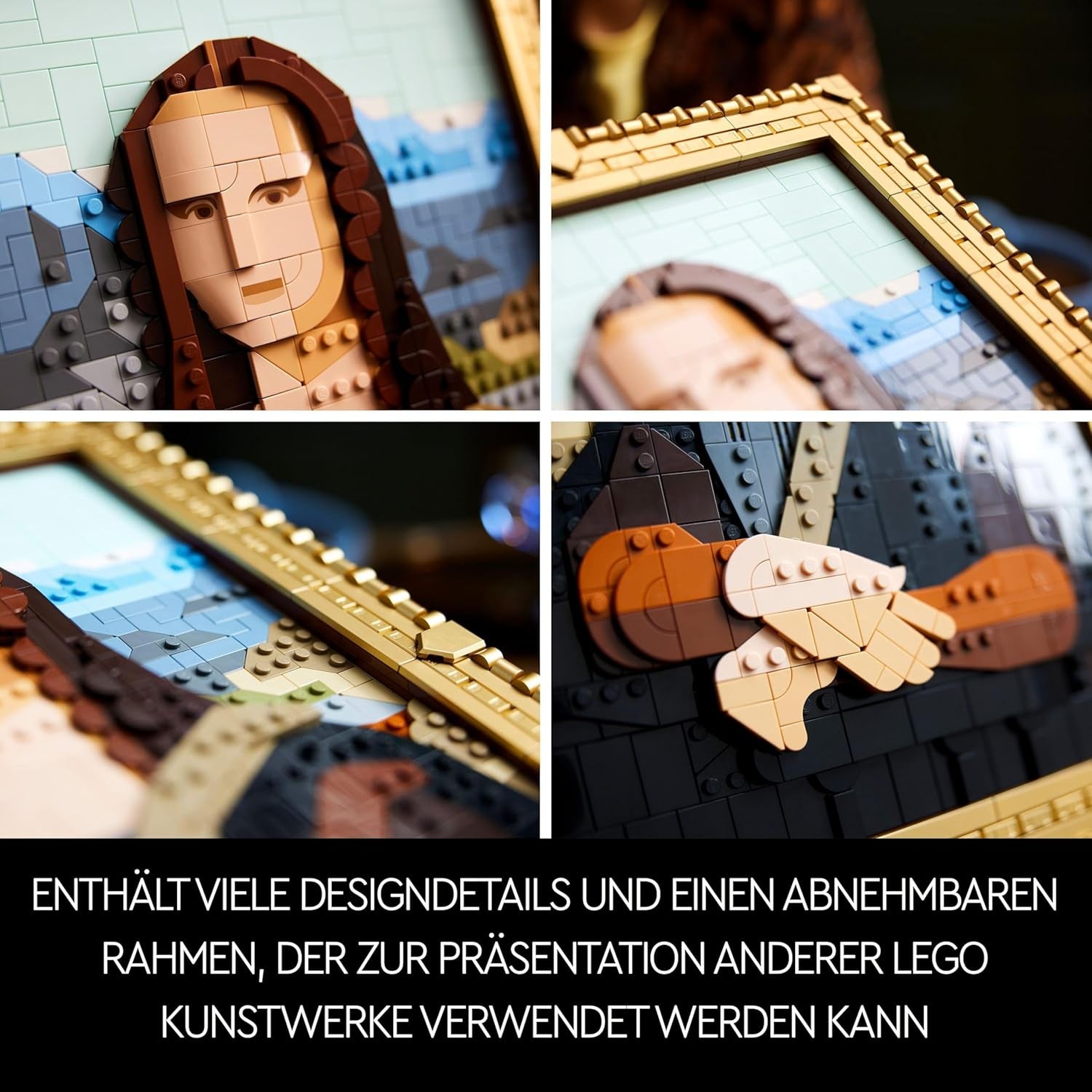 LEGO Art Mona Lisa, Set para adultos, Pintura de Leonardo Da Vinci para colgar, Actividad creativa para hombres y mujeres, Regalo para amantes del arte, Arte del Renacimiento italiano 31213 Juegos de construcción Besuche den LEGO-Store