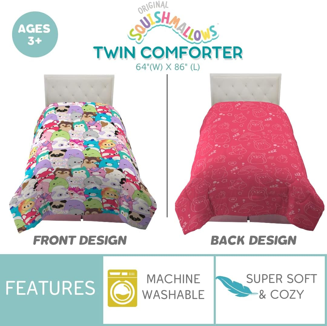 Franco Squishmallows ropa de cama, microfibra suave, para cama de matrimonio Edredones y edredones Naty Shop