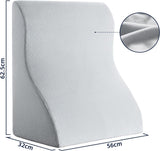 Almohada de Lectura para Cama y Sofá - Almohada de Plumas con Memoria de Memoria - Almohada de Respaldo Ergonómica - Perfecta para Apoyar la Espalda Mientras Te Relajas, Juegas, Lees o Miras TV - Ancha