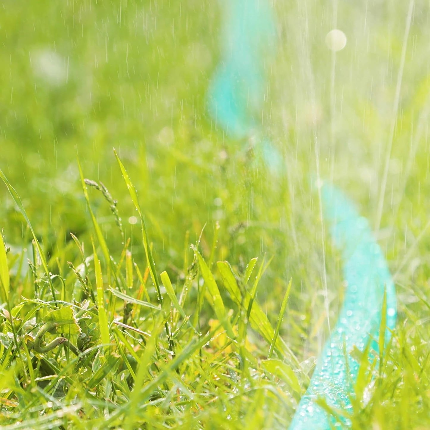 Relaxdays Manguera de riego Manguera de jardín plana con orificios lista para conectar 8 metros Verde 1 pieza Plástico