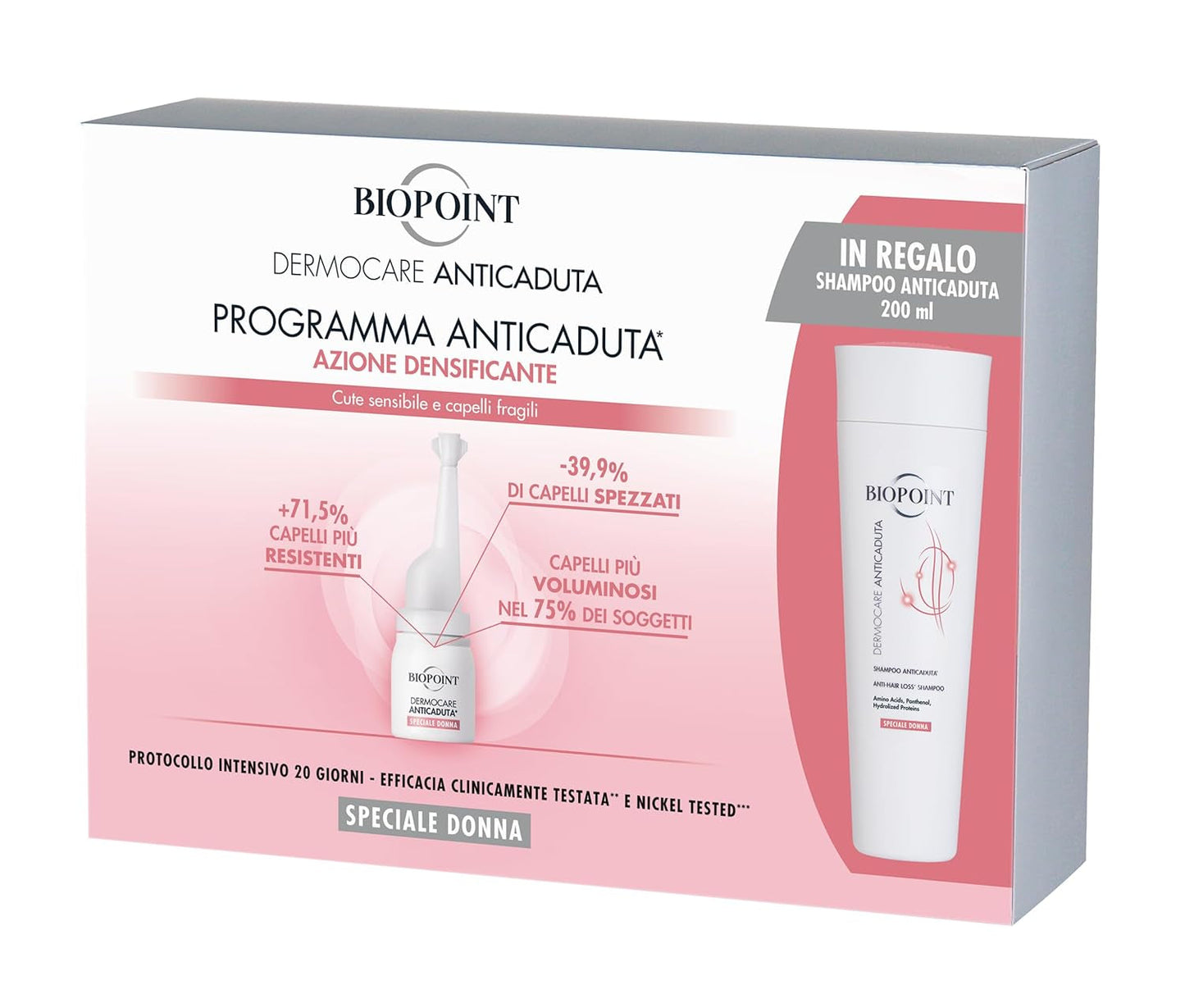 Dermocare, fortalece el cabello y previene su caída, 20 ampollas con efecto espesante + champú 200 ml Cuidado del cabello Dermocare Título predeterminado