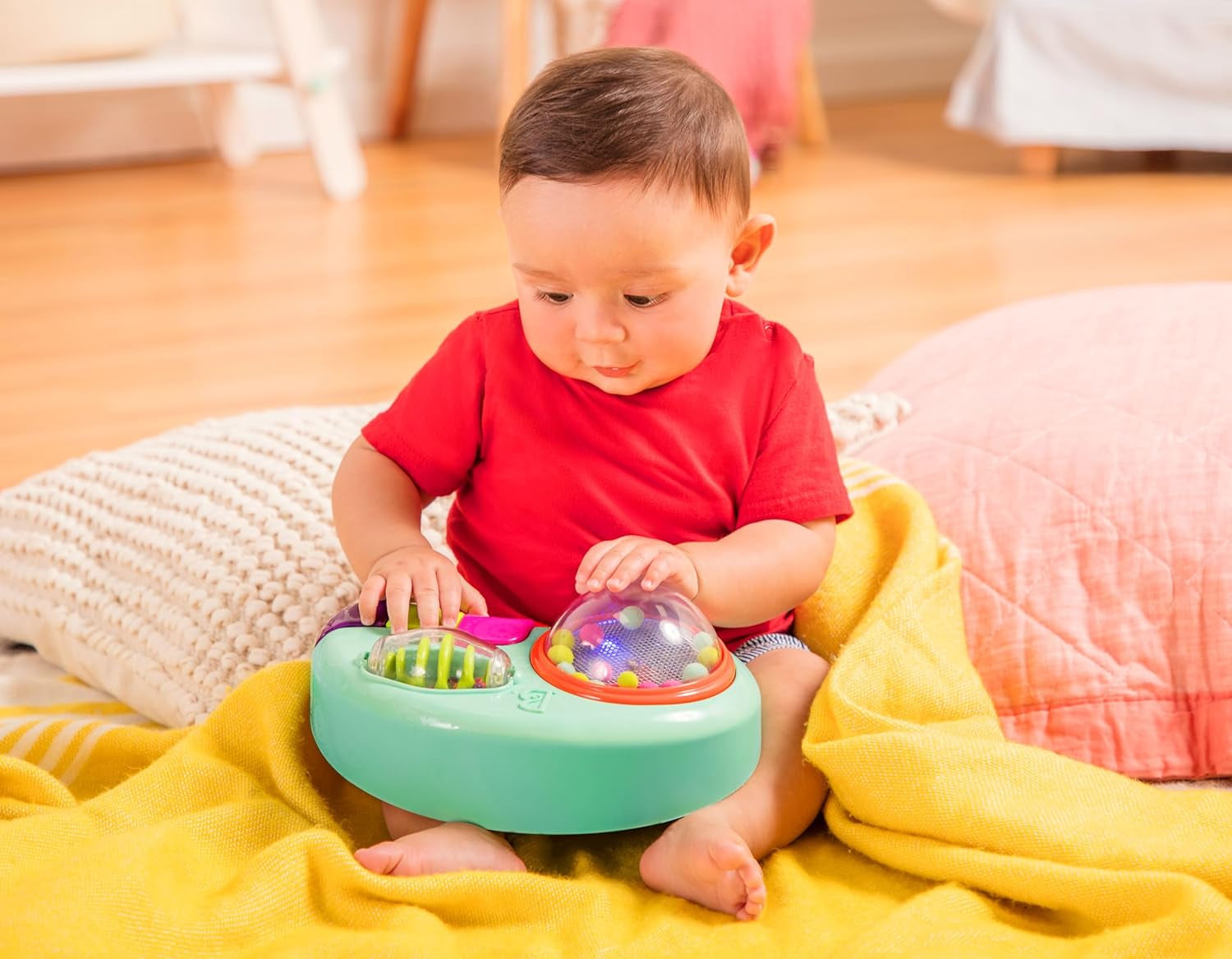 B. juguetes - Juguete infantil para trona - Juguete ventosa con música, luces, sonidos - Juguete sensorial - Juguete de actividad motora para niños - a partir de 6 meses - Whirly Pop Baby Toys Naty Shop