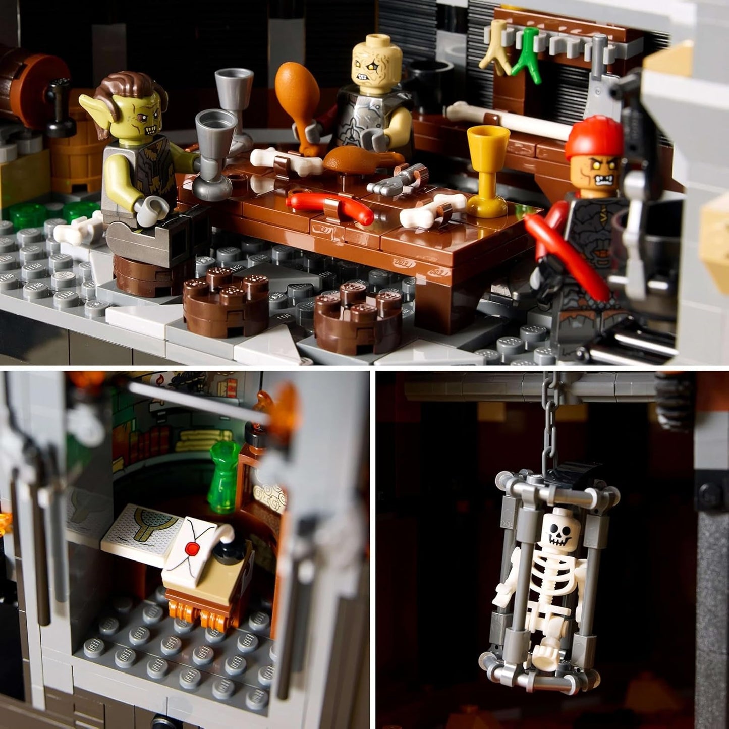 LEGO Icons El Señor de los Anillos: Juego de construcción para adultos Barad-Door con minifiguras de Sauron, Gothmog, Orco, Frodo, Sam y Gollum Recuerdos de la película Coleccionable para fanáticos 10333 Juegos de construcción Beuche den LEGO-Store
