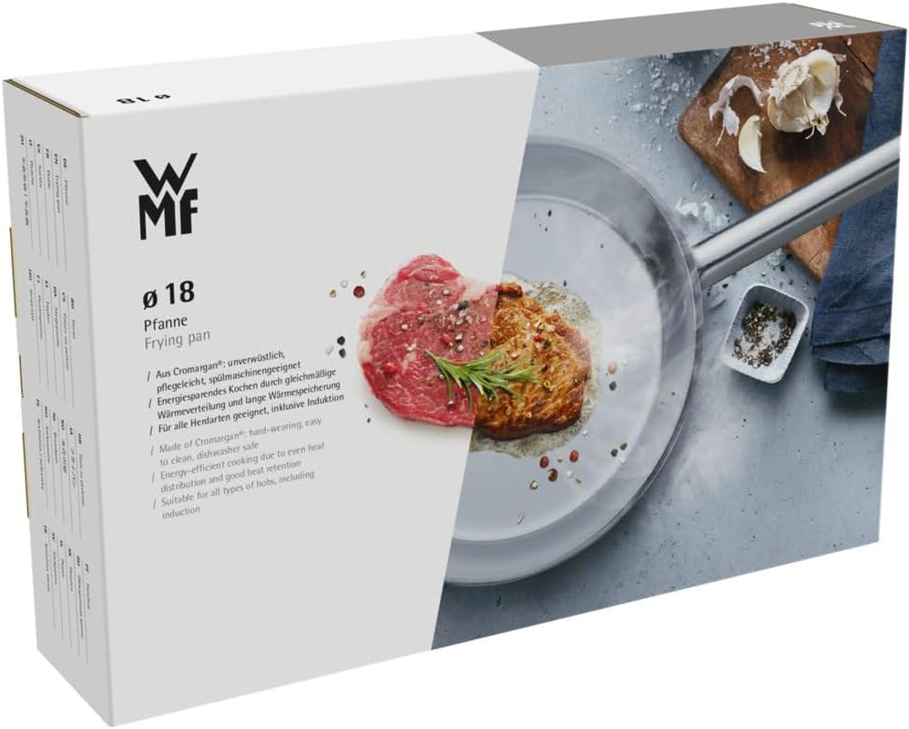 WMF Mini sartén pequeña con tapa 18 cm, Cromargan en acero inoxidable pulido, inducción Ollas y Sartenes Naty Shop