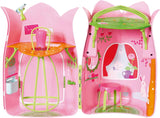 BABY Born Storybook Cottage, Casa de muñecas plegable para muñecas de 18 cm con mesa, chimenea, chaise longue y telescopio, rosa verde, 833803 Zapf Creation Casas de muñecas Naty Shop