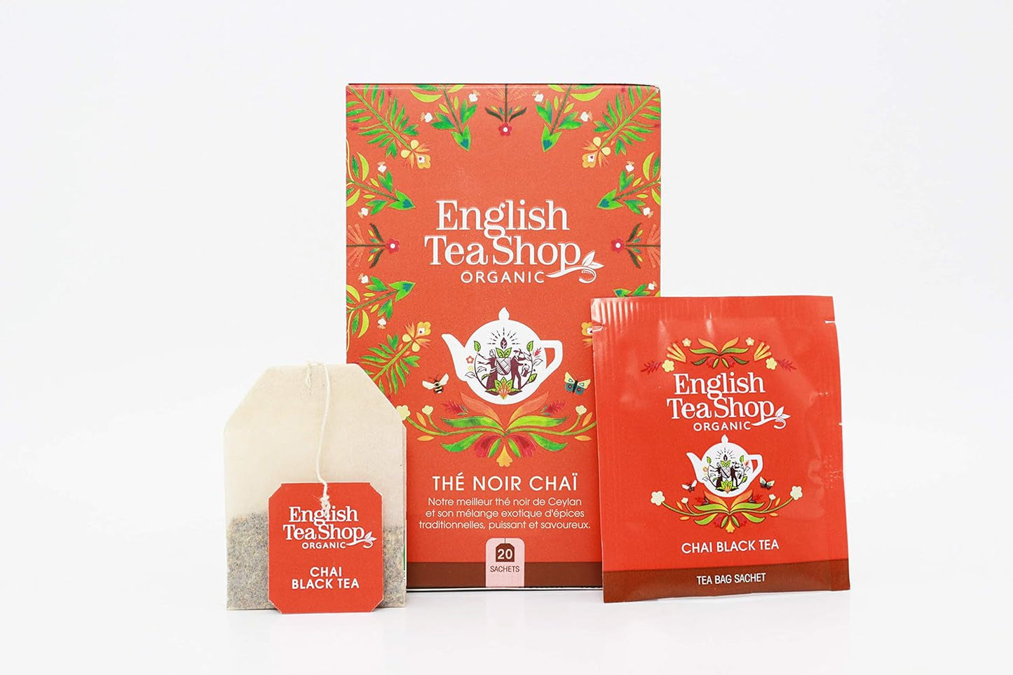 ETS - Té negro Chai, Naturland BIO, 20 bolsitas de té