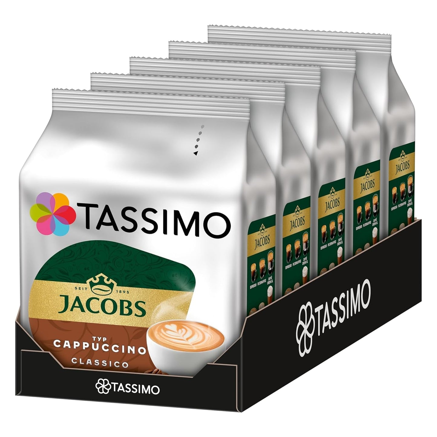 Tassimo Kapseln Jacobs Cappuccino Classico, 5 x 8 monodosis, 40 cápsulas de café