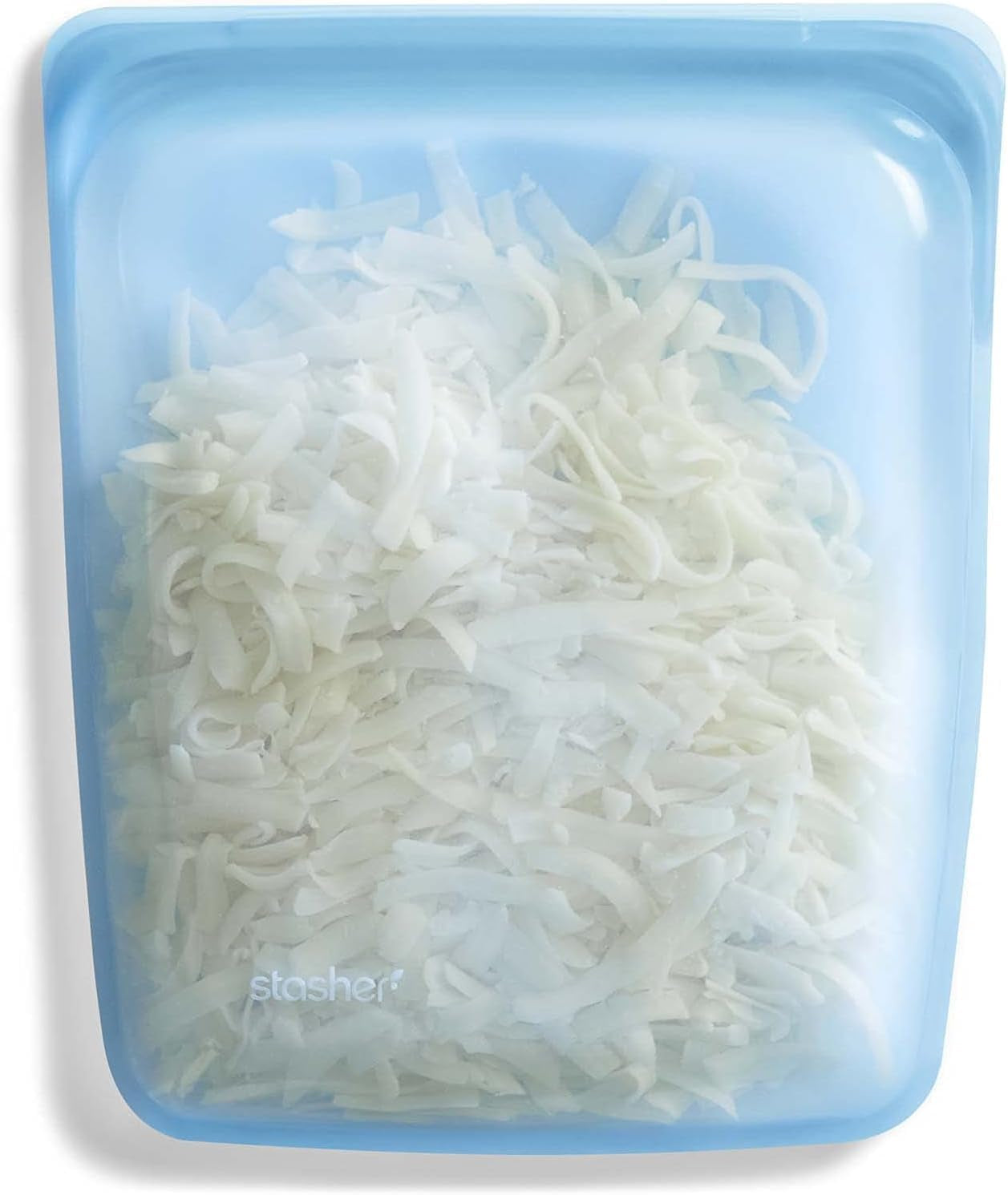 Stasher Bag Bolsa de comida reutilizable de silicona de primera calidad, medio galón, azul, duradera, apta para lavavajillas, congelador, bolsa de almuerzo ecológica, preparación de alimentos, 1893 ml, cajas de almacenamiento de alimentos Naty Shop azul