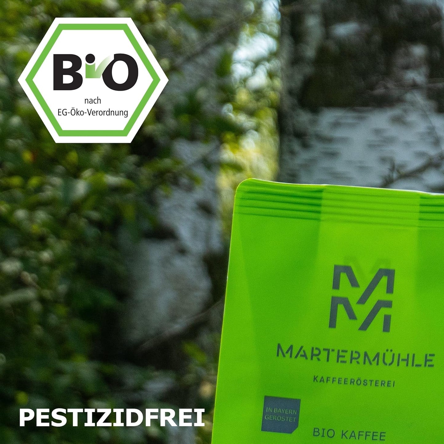 Martermühle Peru Bio Kaffeebohnen 1kg mittelkräftig I Arábica I Aroma: Chocolate con leche, Notas florales, Nueces I Ganze Bio Kaffee-Bohnen schonend geröstet, säurearm