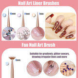 10 piezas Nail-Art-Pinsel, Nagel-Gel-Nagellack-Malpinsel, Zeichenstift, Nagel-Liner-Pinsel y Nagel-Dotting-Stift para Gel-Nagellack, bricolaje, manicura, salón de casa