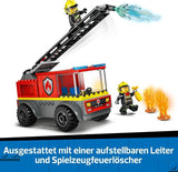 LEGO City Camión de bomberos con escalera - Camión de bomberos de juguete con 2 minifiguras de bomberos para niños y niñas a partir de 4 años - juguete educativo - regalo para preescolares 60463 Juegos de construcción Besuche den LEGO-Store