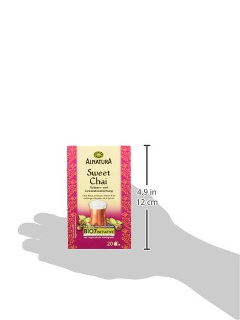 Té orgánico Sweet Chai, 20 bolsitas de té, 40 g (paquete de 3)