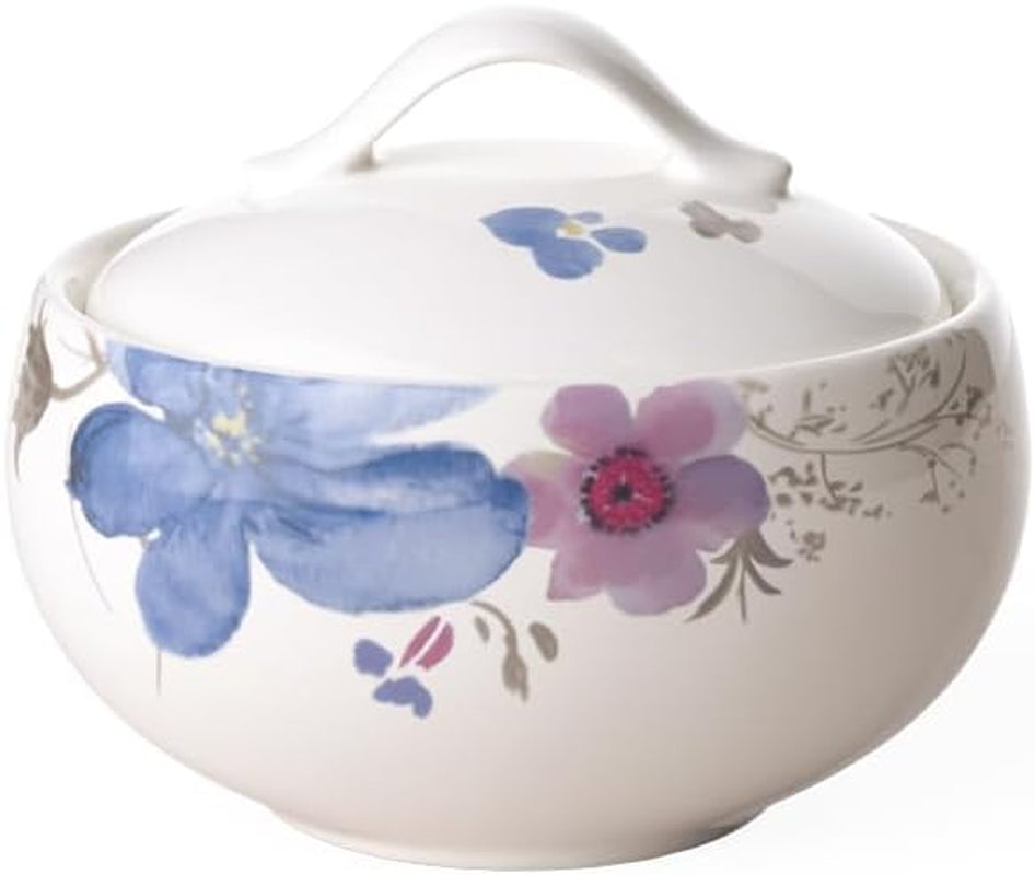 Villeroy & Boch Mariefleur Gris Basic azucarero, porcelana premium, blanco/multicolor