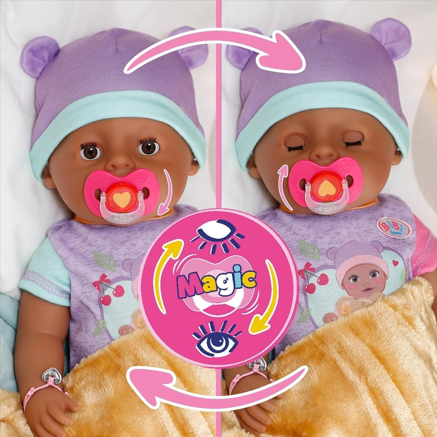 BABY Born Eva 43Cm, Muñeca con 10 funciones y accesorios, para niños a partir de 3 años, funciona sin pila, Muñeca grande 43Cm, 836408 Zapf Creation Dolls Naty Shop