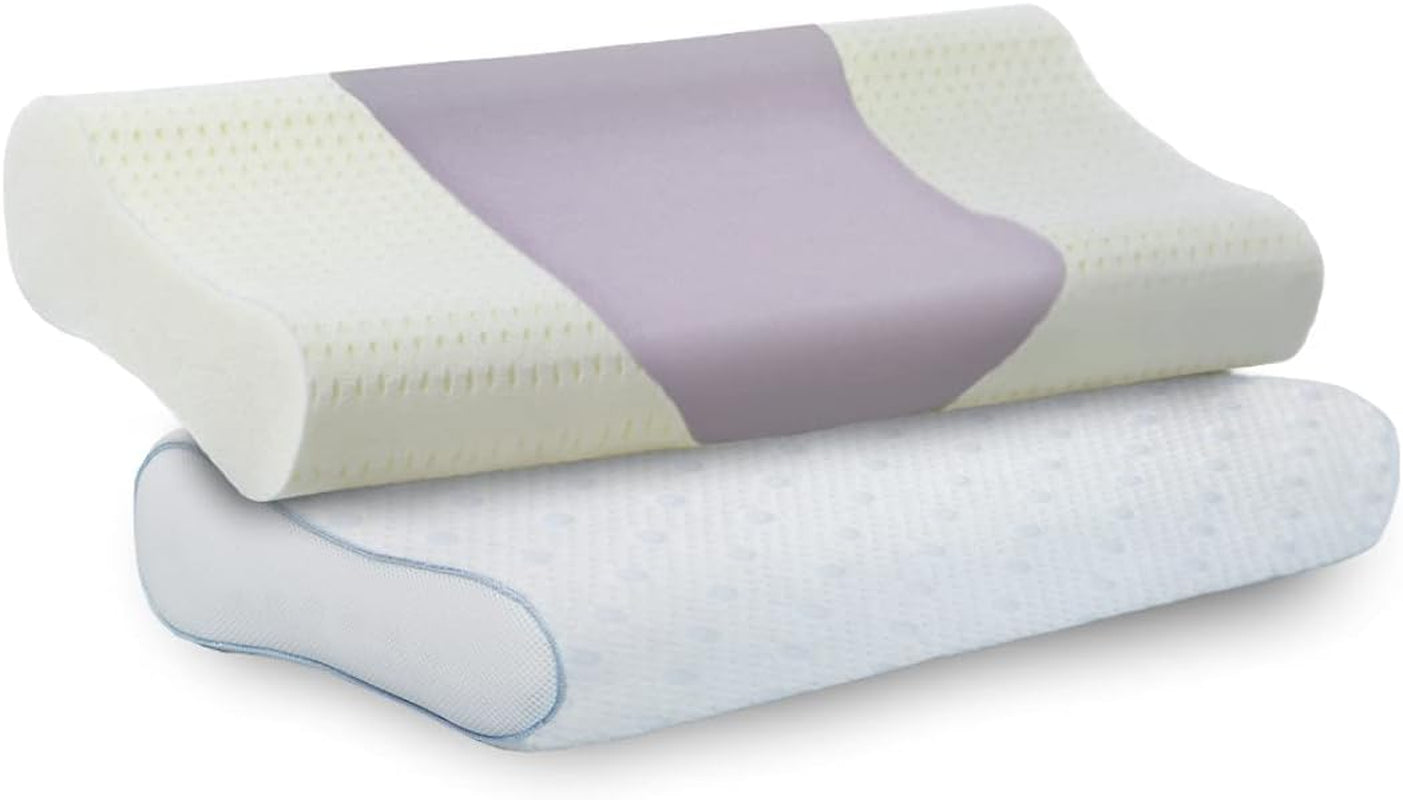PARADIES Almohada cervical 40X80 Cm - Revita Ergonómica - Certificada IGR, Almohada ergonómica de soporte para el cuello Altura: 10 Cm Almohadas ortopédicas cervicales Naty Shop Latex Vario-Ergonomic