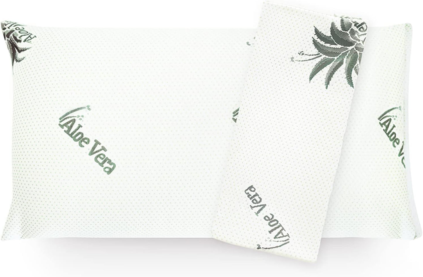 Mister Sandman Almohada Ergonómica 40X80, Almohada Cervical con Funda de Aloe Vera, Almohada Visco Perfecta para personas que duermen boca abajo, boca arriba y de lado, Almohada Viscoelástica Almohadas Ortopédicas Cervicales Naty Shop
