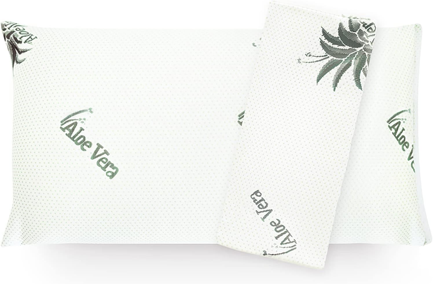 Mister Sandman Almohada Ergonómica 40X80, Almohada Cervical con Funda de Aloe Vera, Almohada Visco Perfecta para personas que duermen boca abajo, boca arriba y de lado, Almohada Viscoelástica Almohadas Ortopédicas Cervicales Naty Shop