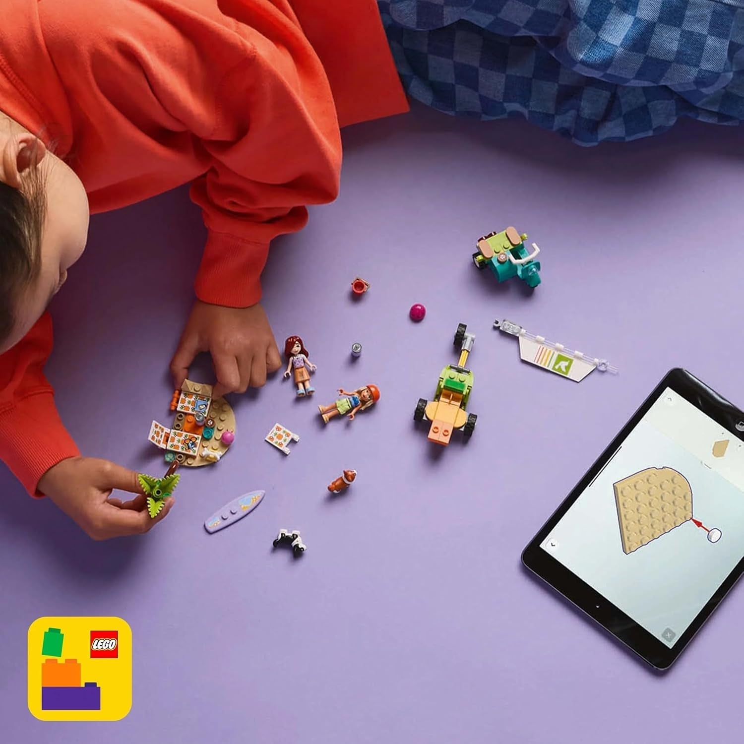 LEGO Friends Aventura en la playa con perros, juguete de construcción para niñas de 6 años, juego de animales con 2 minifiguras y 2 figuras de Corgi, regalo creativo para niños, juego de construcción de aventura con tabla de surf 42641 Juegos de construcción Besuche den LEGO-Store
