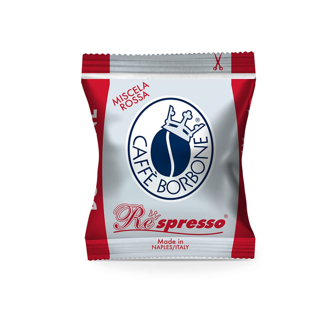 Caffè Borbone Respresso, Rote Kaffeemischung - 50 Kapseln - Compatible con Nespresso®* Haushalts-Espressomaschinen