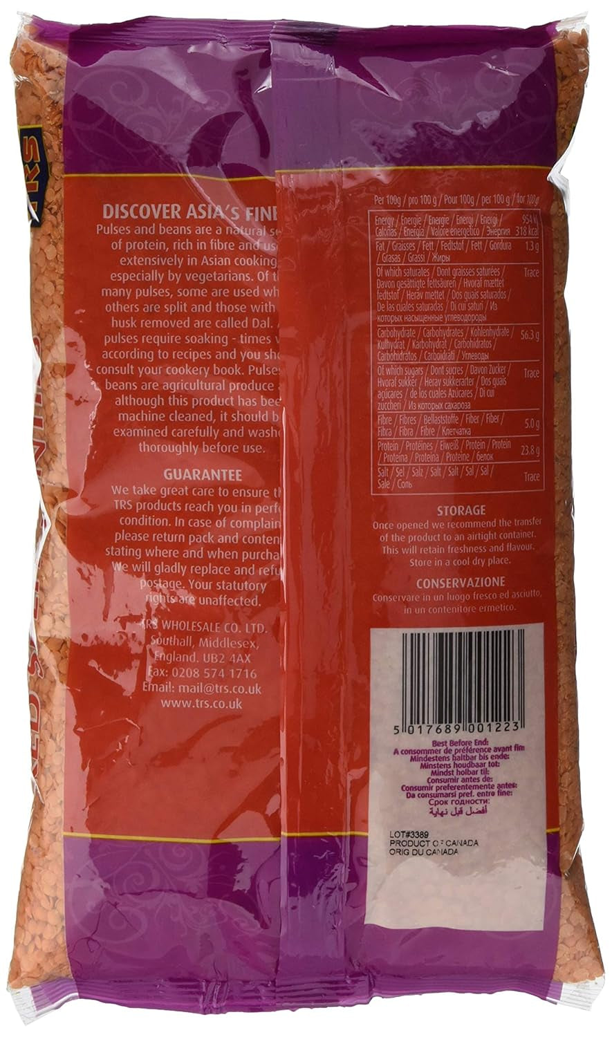 TRS - Lentejas Rojas - (1 X 2 KG)